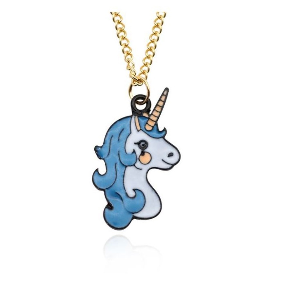 Cute Enamel Unicorn Necklace Magical Birthday Gift